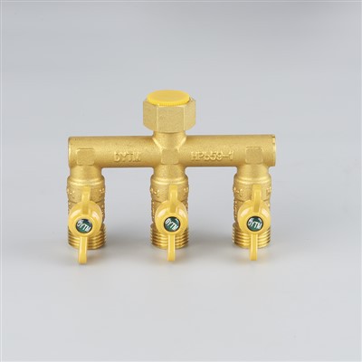 M-teipiwch yn Fewnol Threaded Union Three-sgriwio Falf Nwy